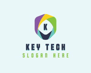 Tech Cybersecurity Shield logo design