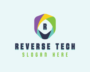 Tech Cybersecurity Shield logo design