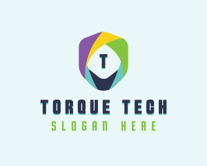 Tech Cybersecurity Shield logo design