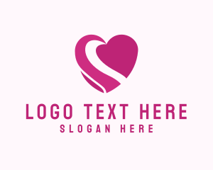 Online Relationship - Heart Cosmetics Fashion logo design