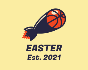 Sports Team - Basketball Missile Blast logo design