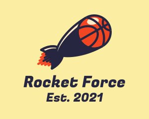 Missile - Basketball Missile Blast logo design