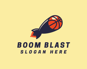 Basketball Missile Blast  logo design