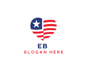 American Heart Flag Logo