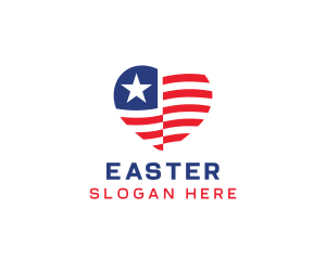Tourism - American Heart Flag logo design