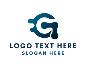 Lettermark - Blue Technology Letter G logo design