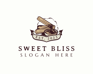 Churro Pastry Dessert logo design