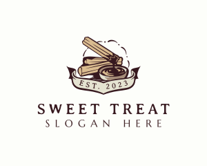 Churro Pastry Dessert logo design