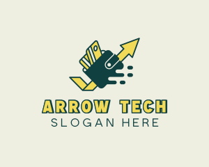 Arrow Money Wallet logo design