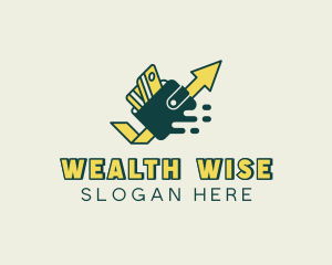 Money - Arrow Money Wallet logo design