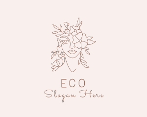 Plant - Beautiful Flower Woman logo design
