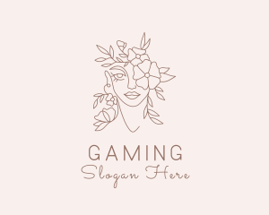 Plant - Beautiful Flower Woman logo design
