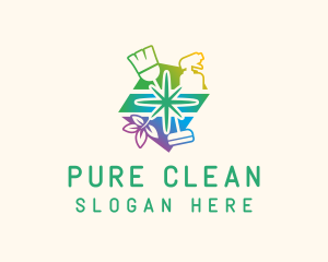 Clean Housekeeping Tools logo design