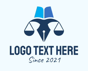 Legal - Blue Pen Scale logo design