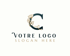 Luxury Flower Boutique Letter C Logo