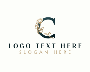 Luxury Flower Boutique Letter C Logo