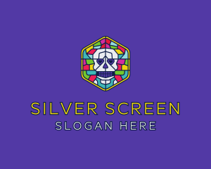 Event - Stained Glass Skull logo design