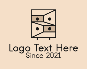 Wooden - Geometric Drawer Furniture logo design