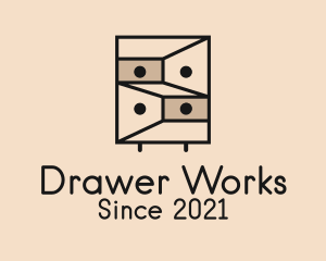Drawer - Geometric Drawer Furniture logo design