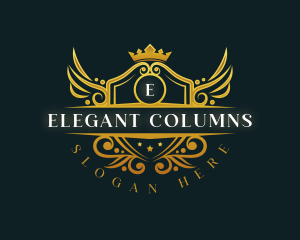 Elegant Wings Crest logo design