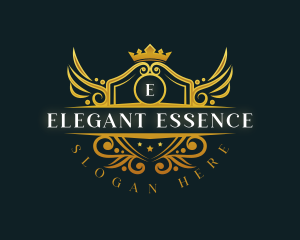 Elegant Wings Crest logo design