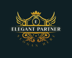 Elegant Wings Crest logo design