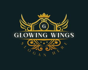 Elegant Wings Crest logo design