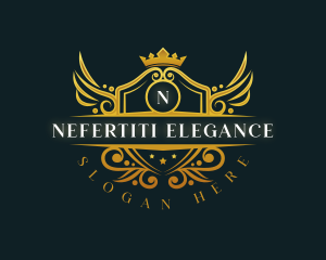 Elegant Wings Crest logo design