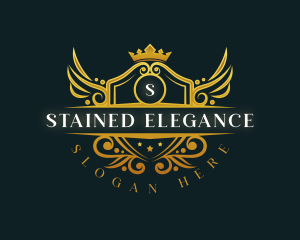 Elegant Wings Crest logo design