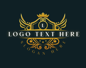 Noble - Elegant Wings Crest logo design