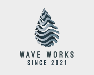 Wavy - 3D Oil Droplet logo design
