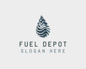 Petrol - 3D Oil Droplet logo design