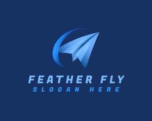 Paper Plane Fly logo design