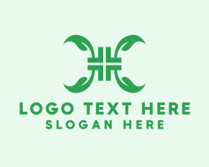 Eco - Wellness Letter H logo design