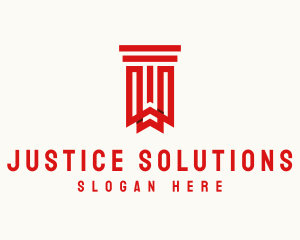 Judicial - Bookmark Library Pillar logo design