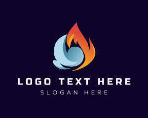 Torch - Cooling Heating Energy logo design
