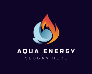 Cooling Heating Energy logo design