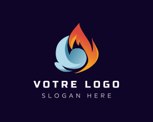 3d - Cooling Heating Energy logo design