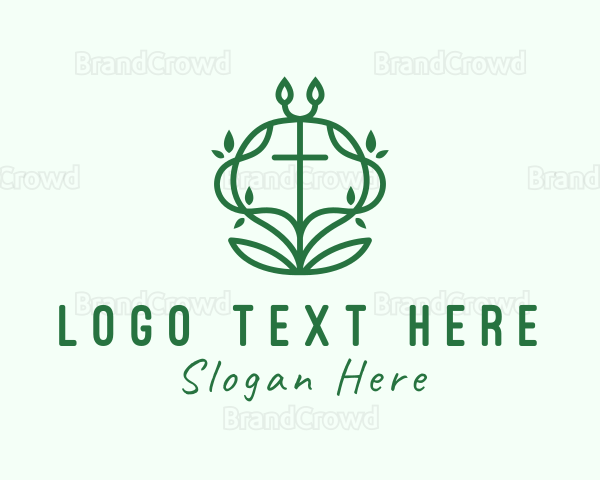 Natural Crucifix Cross Logo