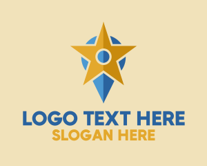 Star - Star Location Pin logo design