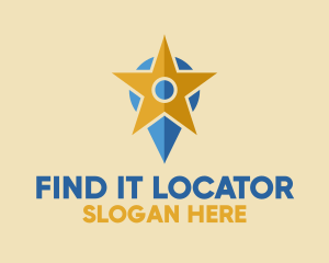 Star Location Pin logo design