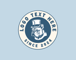 Grooming - Vintage Bulldog Hat logo design