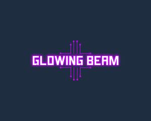 Purple Computer Circuit Wordmark logo design