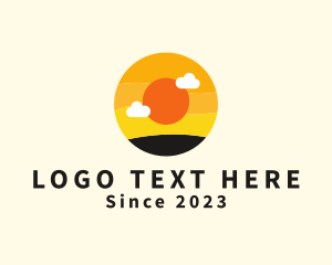 Sunset - Round Sunrise Travel logo design