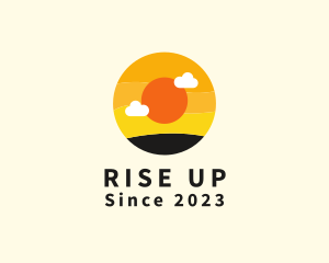 Round Sunrise Travel  logo design