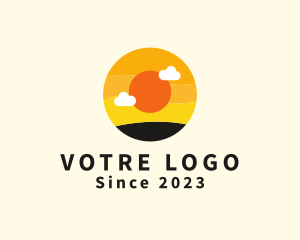 Vacation - Round Sunrise Travel logo design