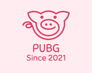 Meat - Pink Piggy Doodle logo design