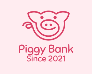 Piggy - Pink Piggy Doodle logo design