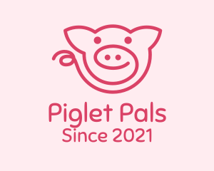 Pink Piggy Doodle logo design