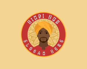 Indian Man Turban logo design